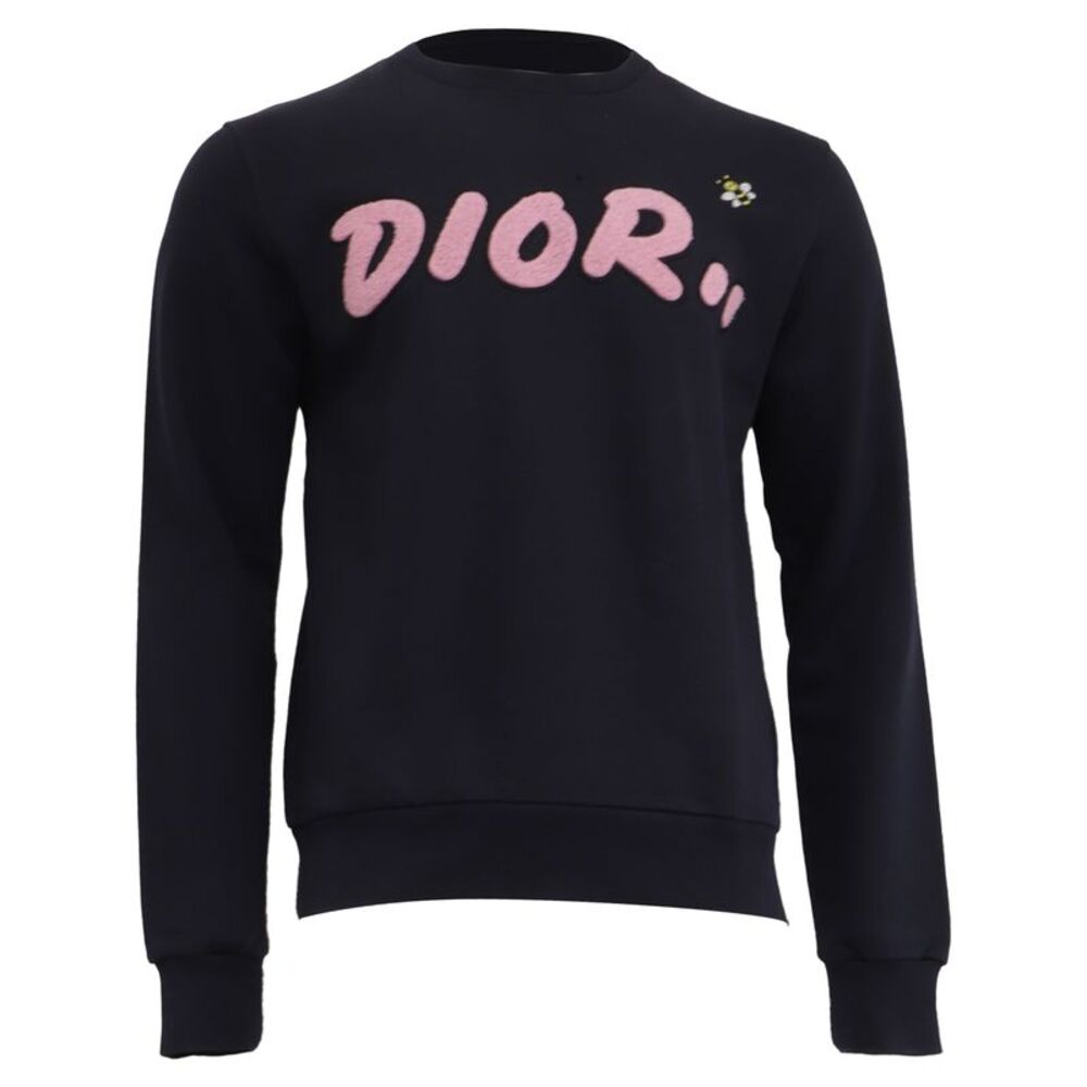 Dior x Kaws Crewneck Sweatshirt in Black Cotton